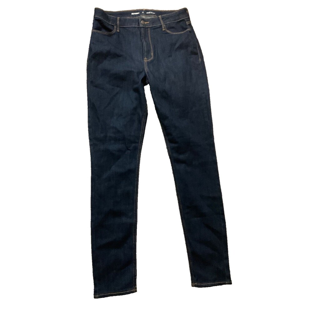 Old Navy High Rise Super Skinny Jeans Women Size 10 Long Blue Denim